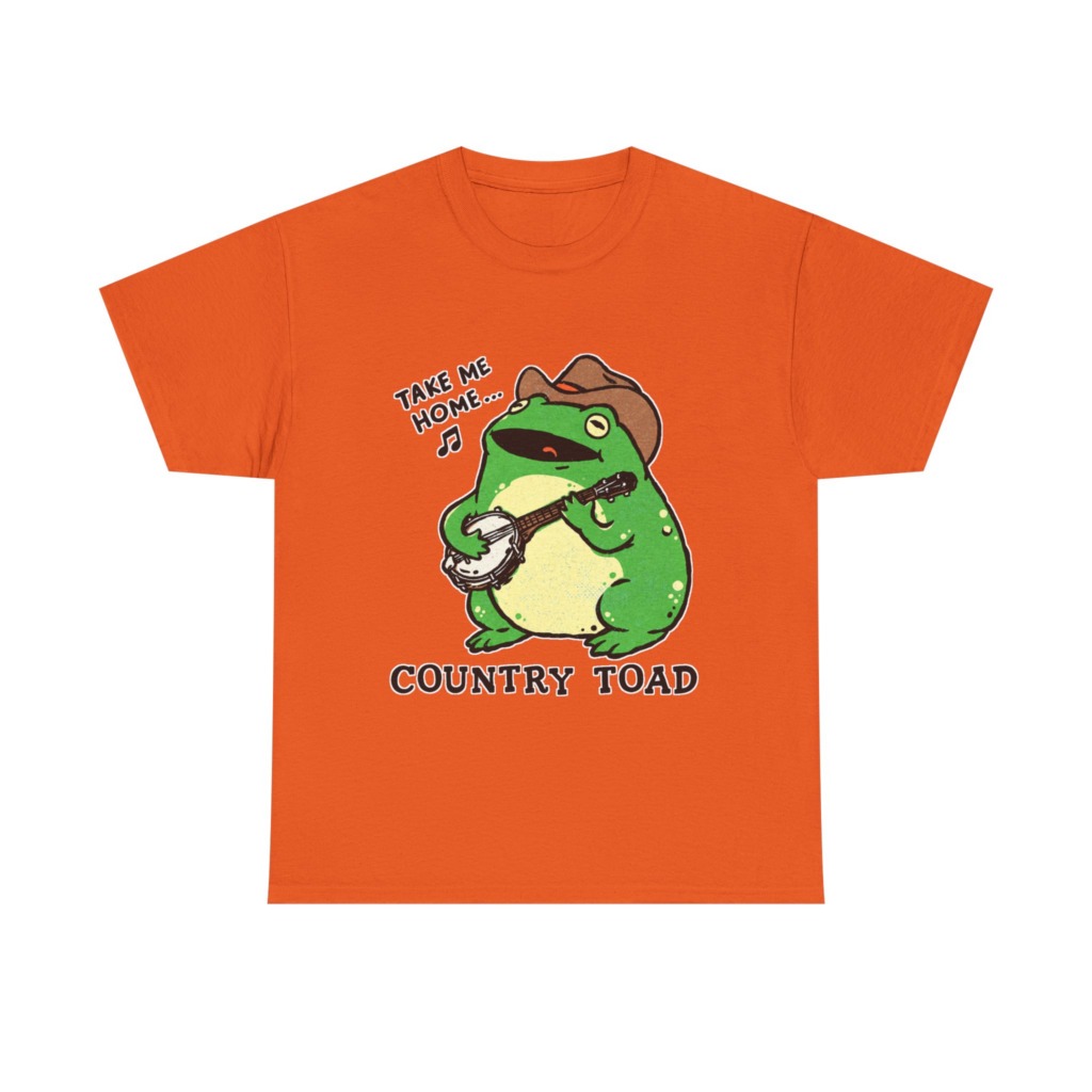 Country Toad Banjo Frog Graphic T-Shirt