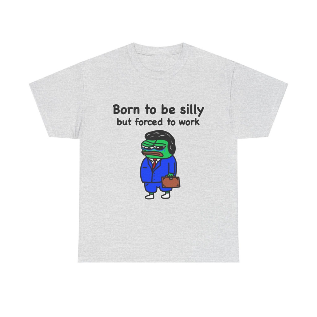 T-Shirt: Born to Be Silly Business Frog Graphic