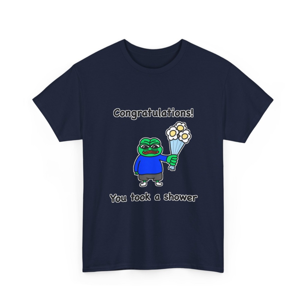 Pepe the Frog Shower Celebration Graphic T-Shirt