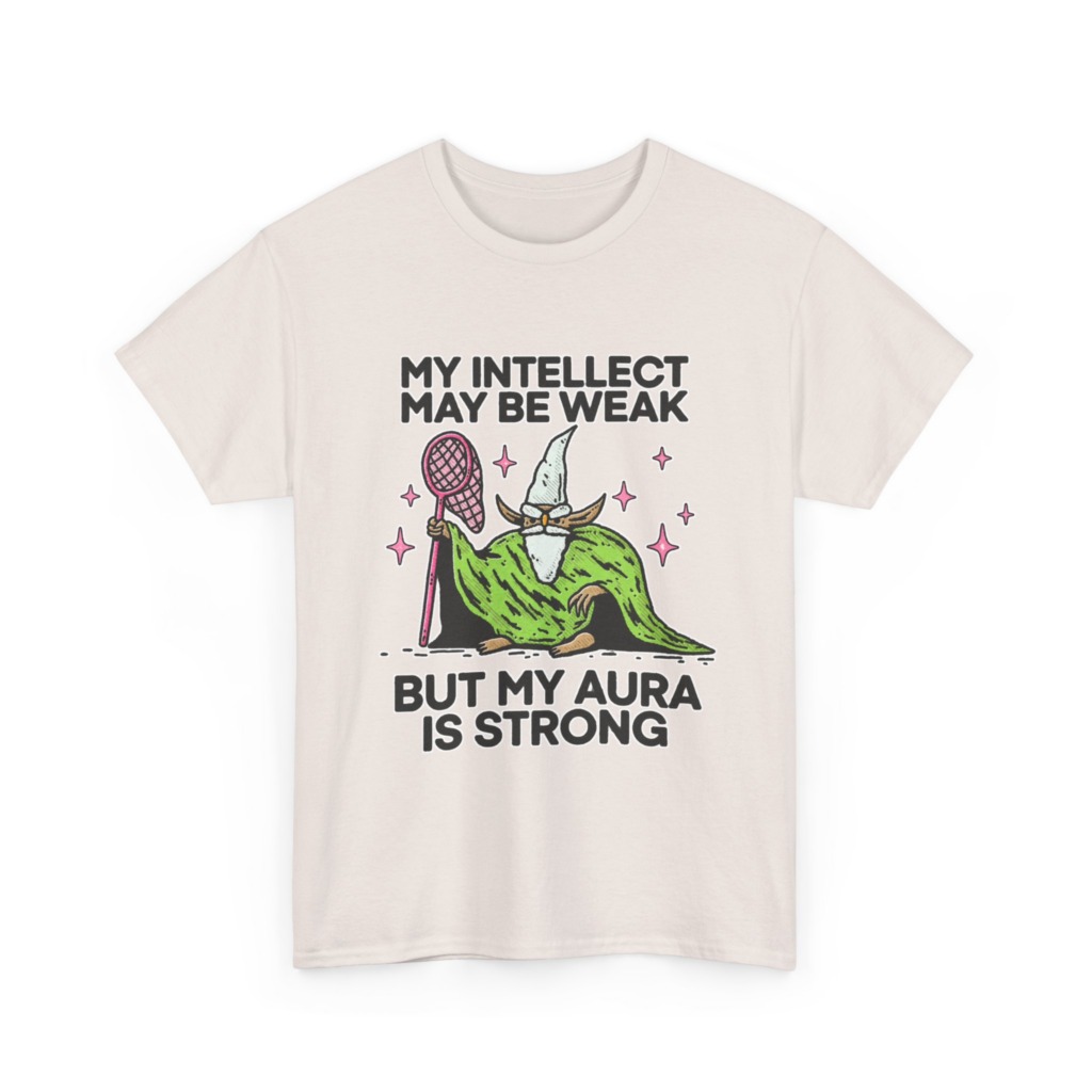 Intellect Weak Aura Strong Wizard Graphic T-Shirt