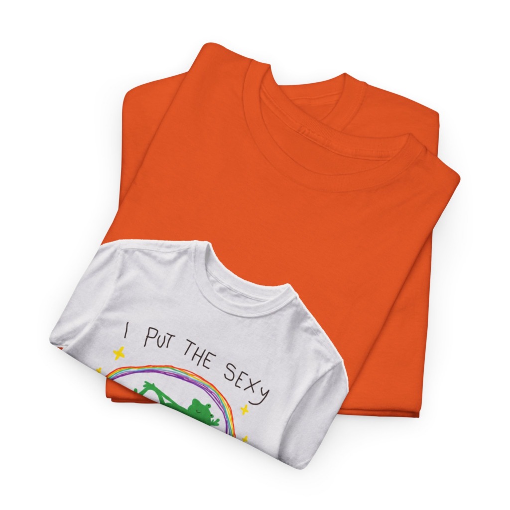 White 'I Put The Sexy In Dyslexia' Frog T-Shirt