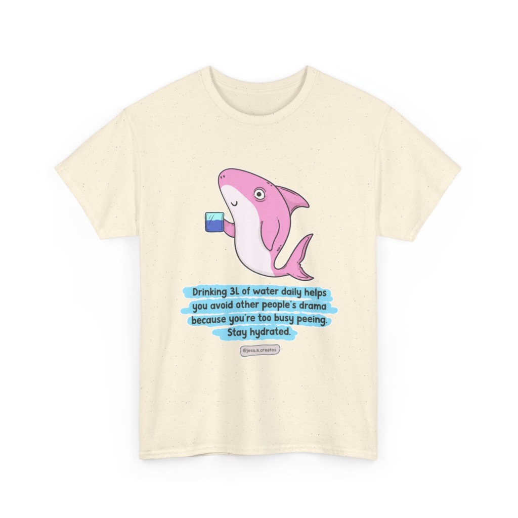 Pink Hydrated Shark Graphic Tee
