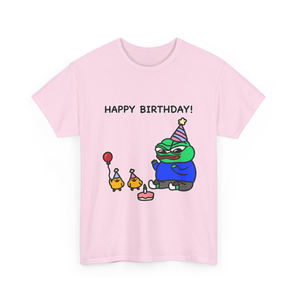 Happy Birthday Pepe Frog Party Graphic T-Shirt