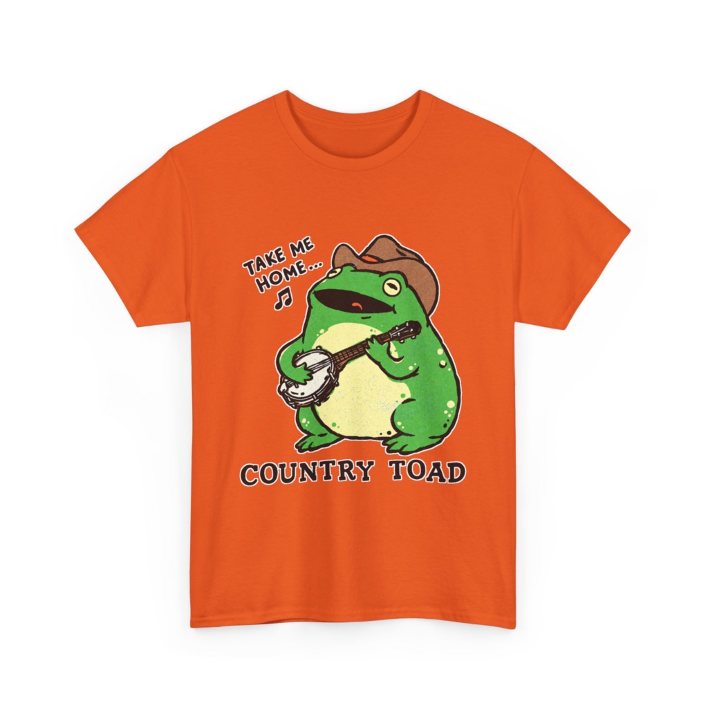 Country Toad Banjo Frog Graphic T-Shirt