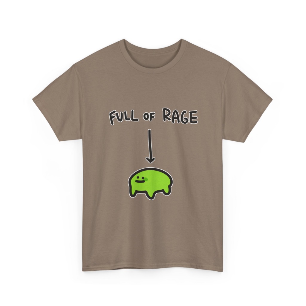 White Full Of Rage Happy Blob T-Shirt
