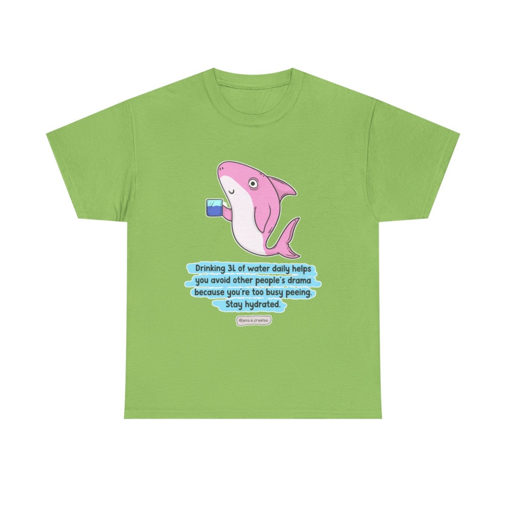Pink Hydrated Shark Graphic Tee