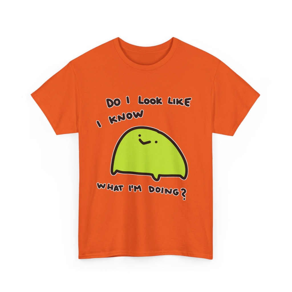 T-Shirt: 'Do I Look Like I Know' Lime Green Blob