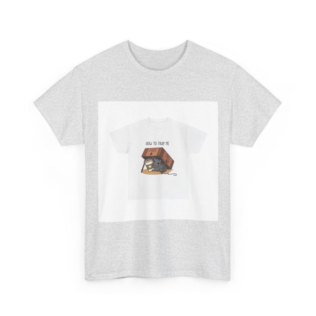 T-Shirt: How to Trap Me Cat & Coffee Graphic