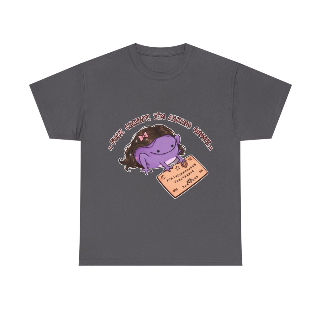 T-Shirt: Purple Frog 'Fuck ChatGPT' Ouija Design