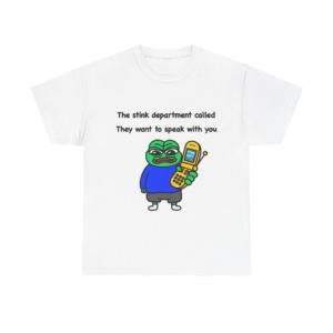 T-Shirt: Pepe Frog 'Stink Department' Call Graphic