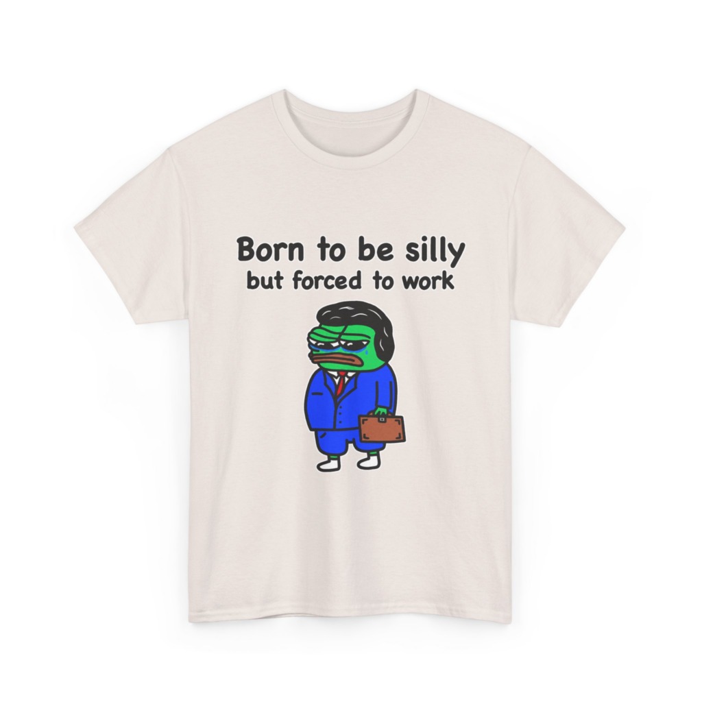 T-Shirt: Born to Be Silly Business Frog Graphic