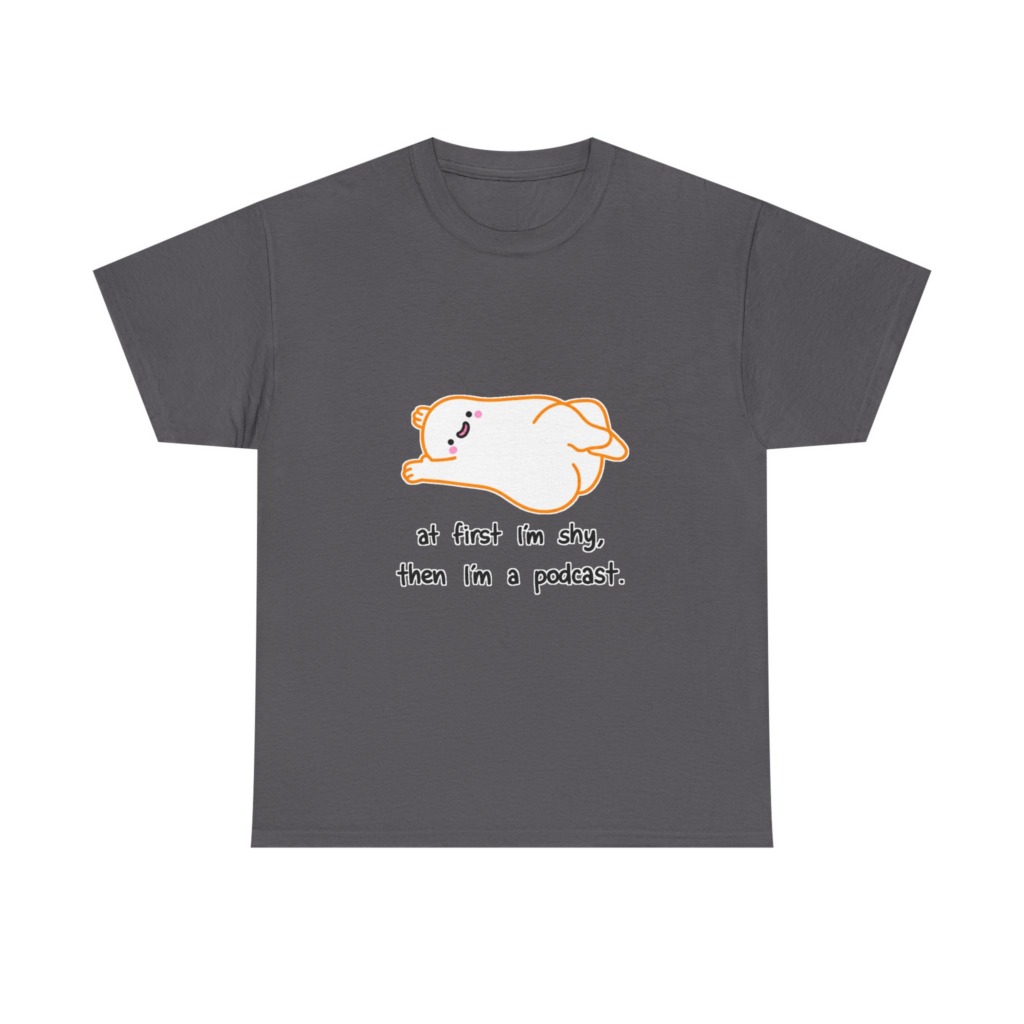 T-Shirt with Shy Podcast Creature Graphic