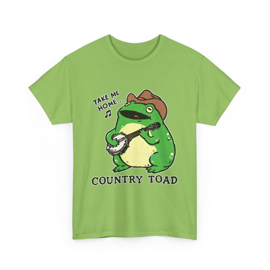 Country Toad Banjo Frog Graphic T-Shirt