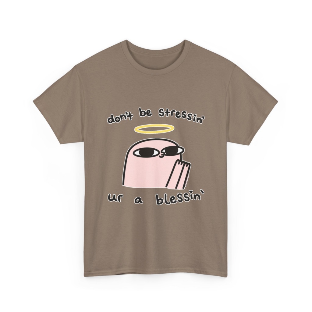 White Halo Blob 'Don't Be Stressin'' Graphic Tee