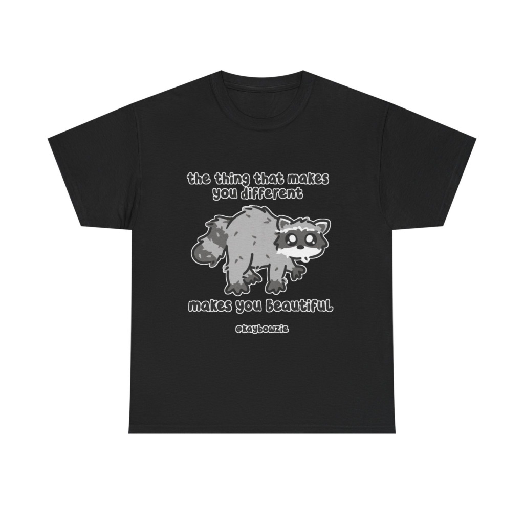 Raccoon 'Different Makes You Beautiful' Graphic Tee