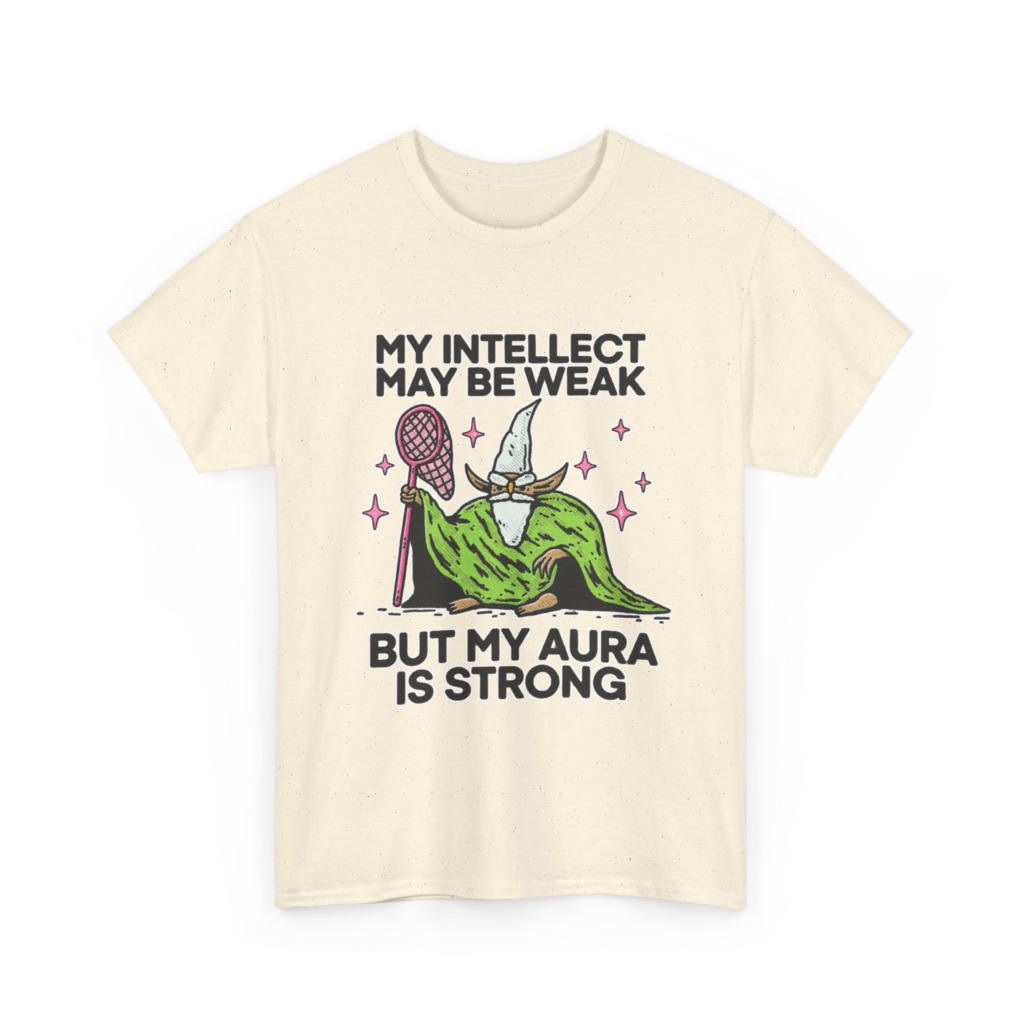 Intellect Weak Aura Strong Wizard Graphic T-Shirt