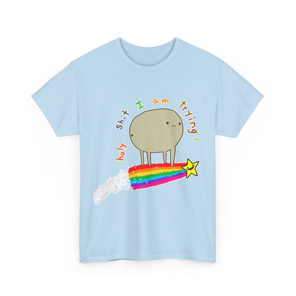 'I Am Trying' Blob Rainbow Graphic Tee