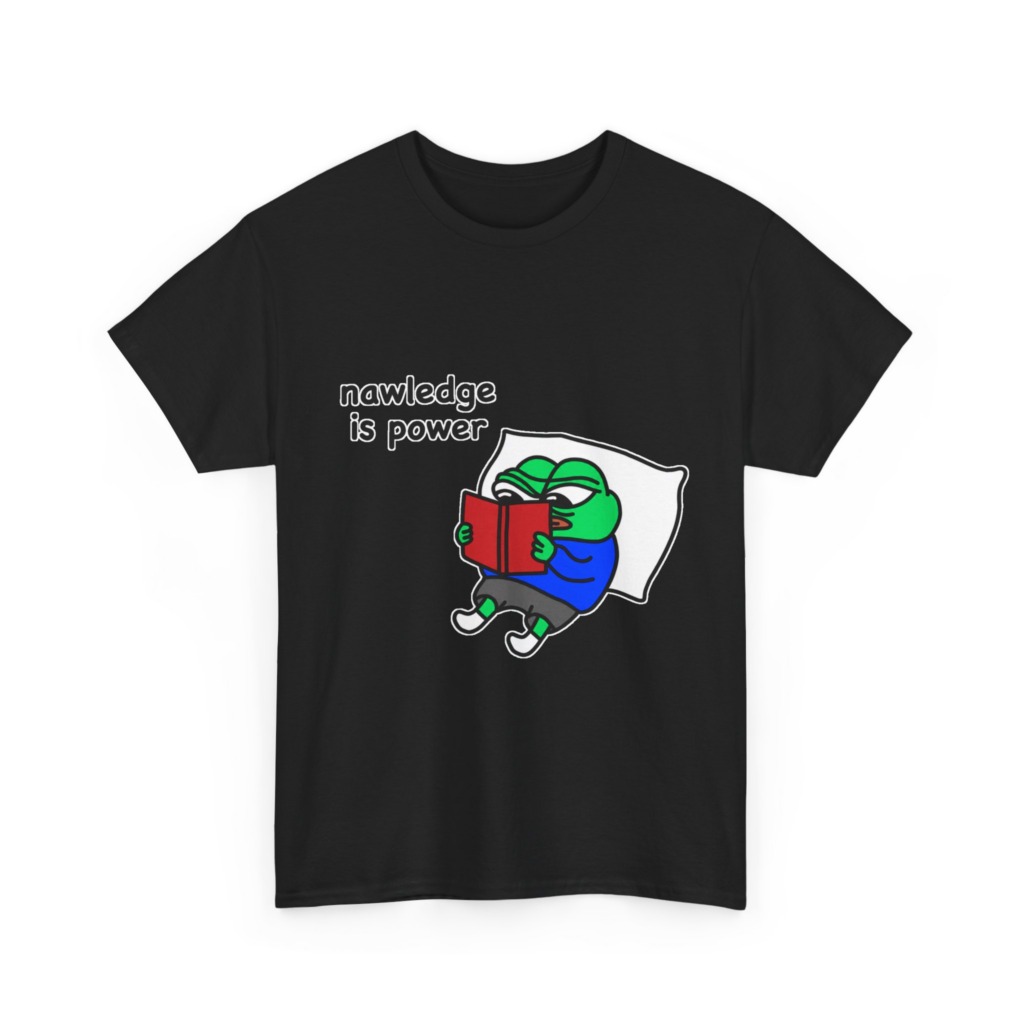 Pepe Frog 'Nawledge is Power' Graphic T-Shirt