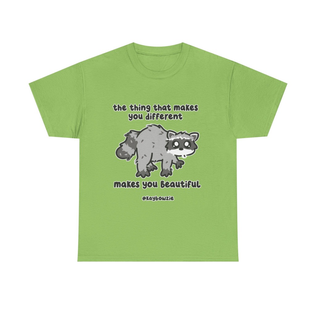 Raccoon 'Different Makes You Beautiful' Graphic Tee