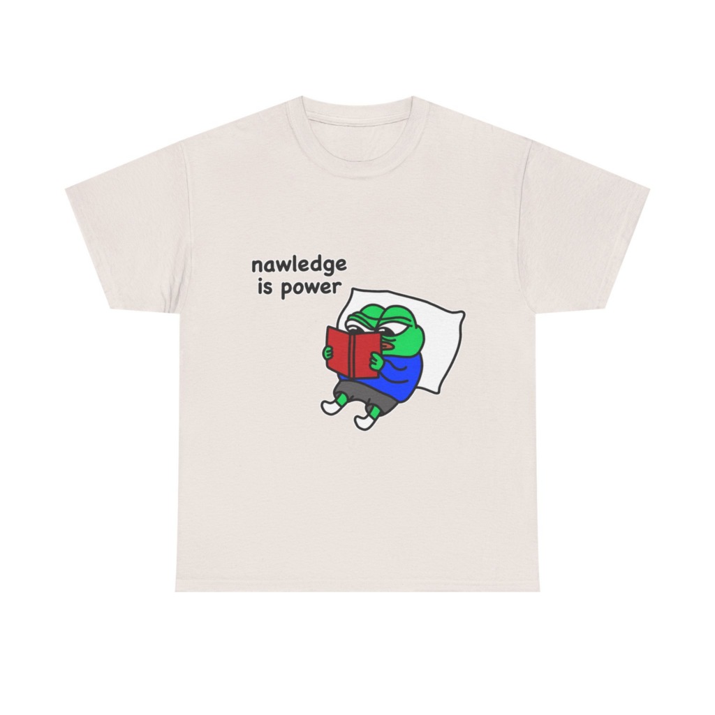 Pepe Frog 'Nawledge is Power' Graphic T-Shirt
