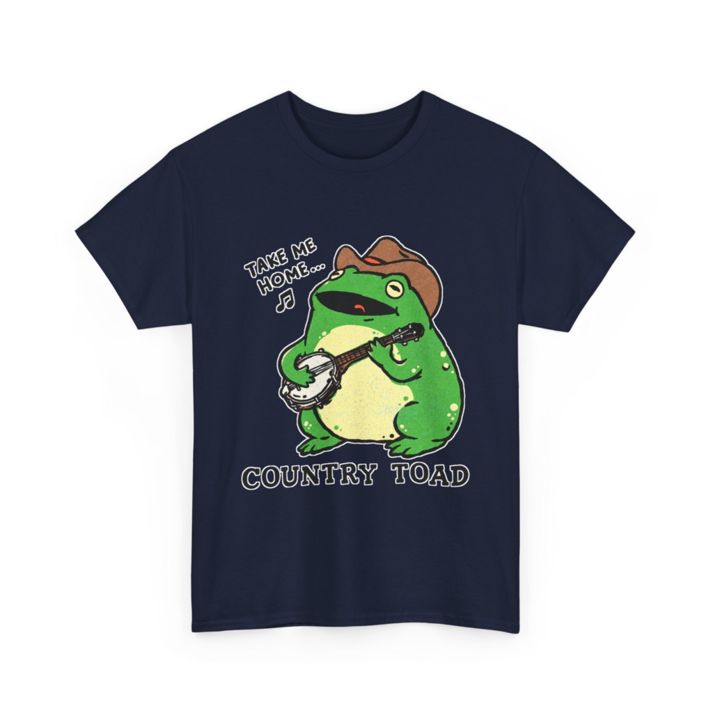Country Toad Banjo Frog Graphic T-Shirt