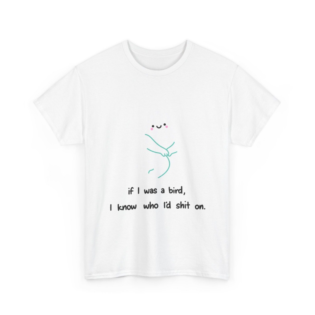 Playful Ghost 'If I Was a Bird' Quote T-Shirt