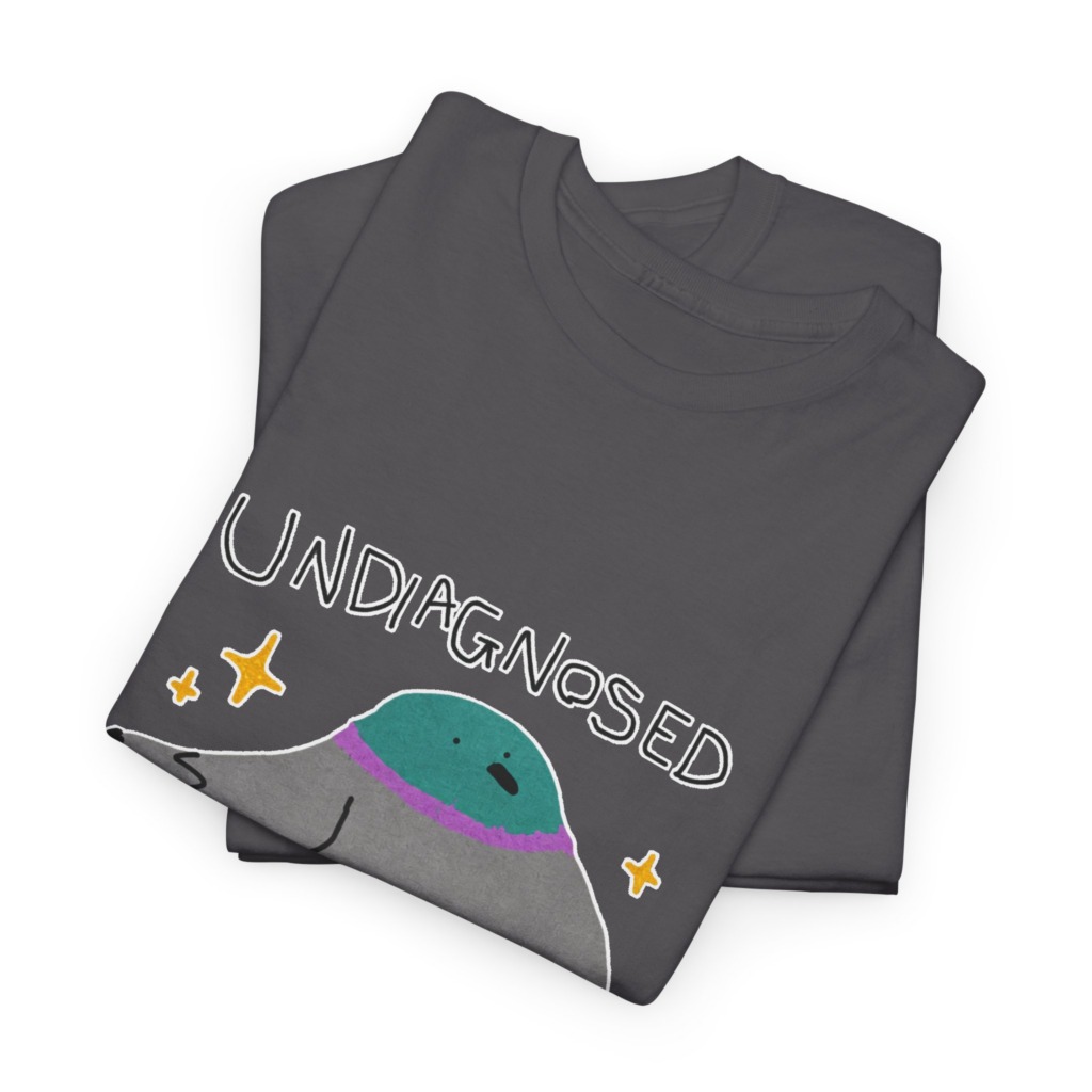 T-Shirt with Pigeon 'Undiagnosed' Graphic
