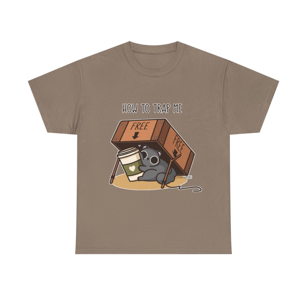 How to Trap Me Coffee Cat Graphic Tee