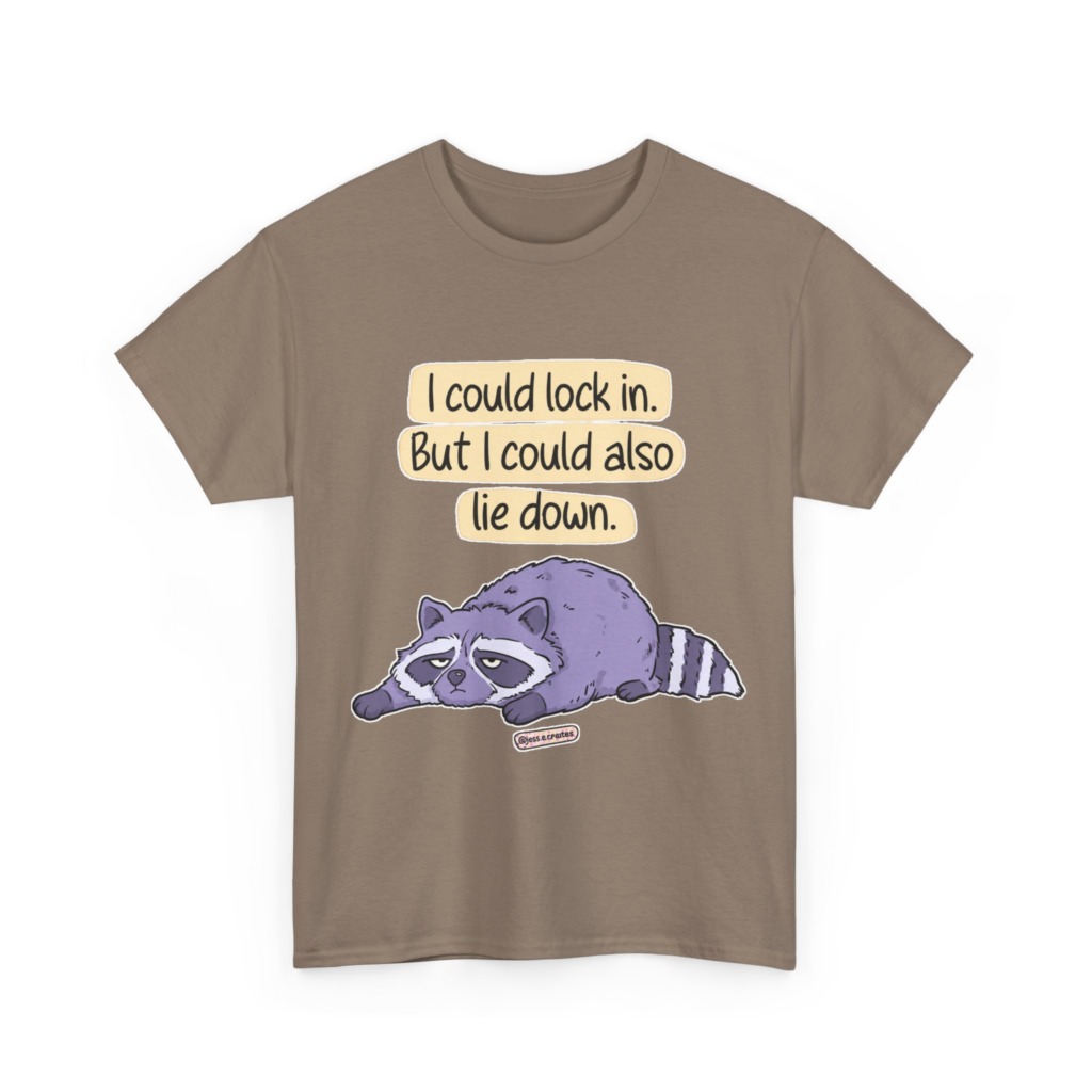 Raccoon "I Could Lie Down" Graphic Tee
