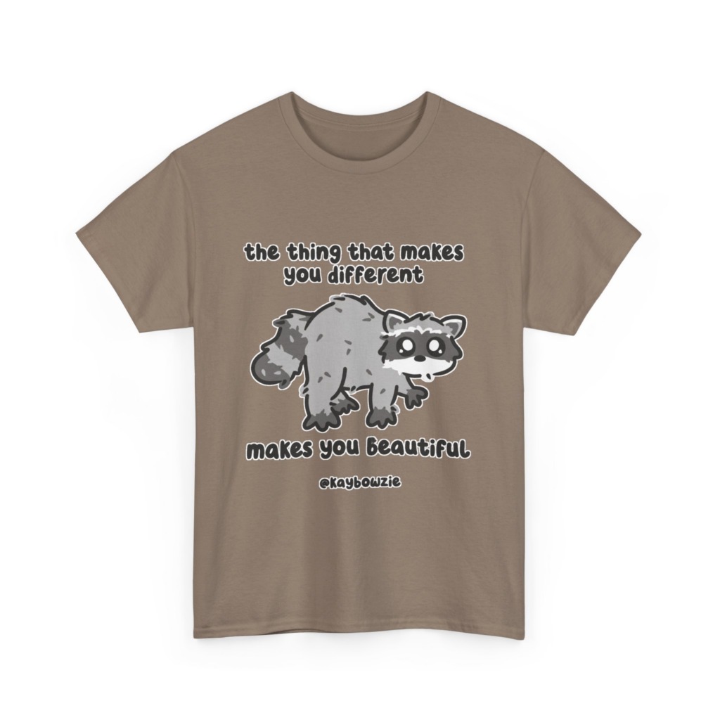 Raccoon 'Different Makes You Beautiful' Graphic Tee