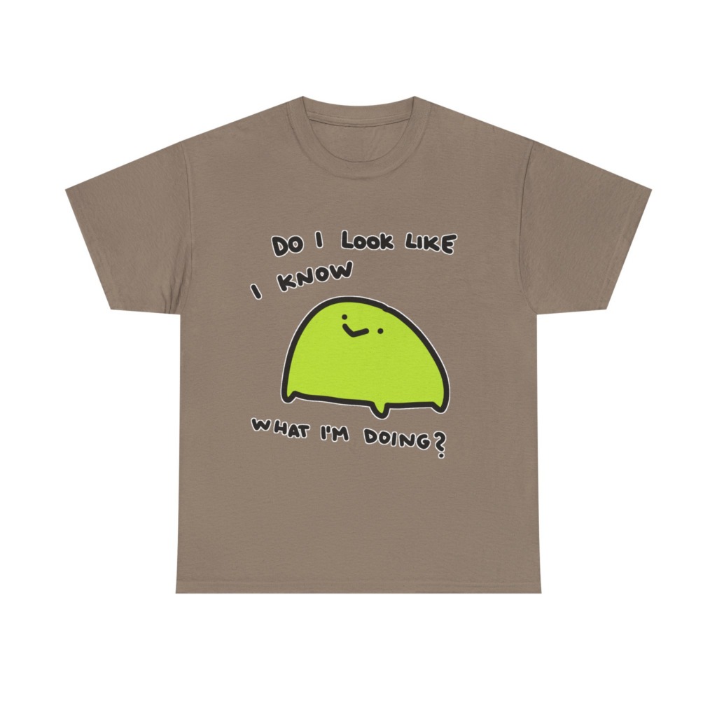 T-Shirt: 'Do I Look Like I Know' Lime Green Blob