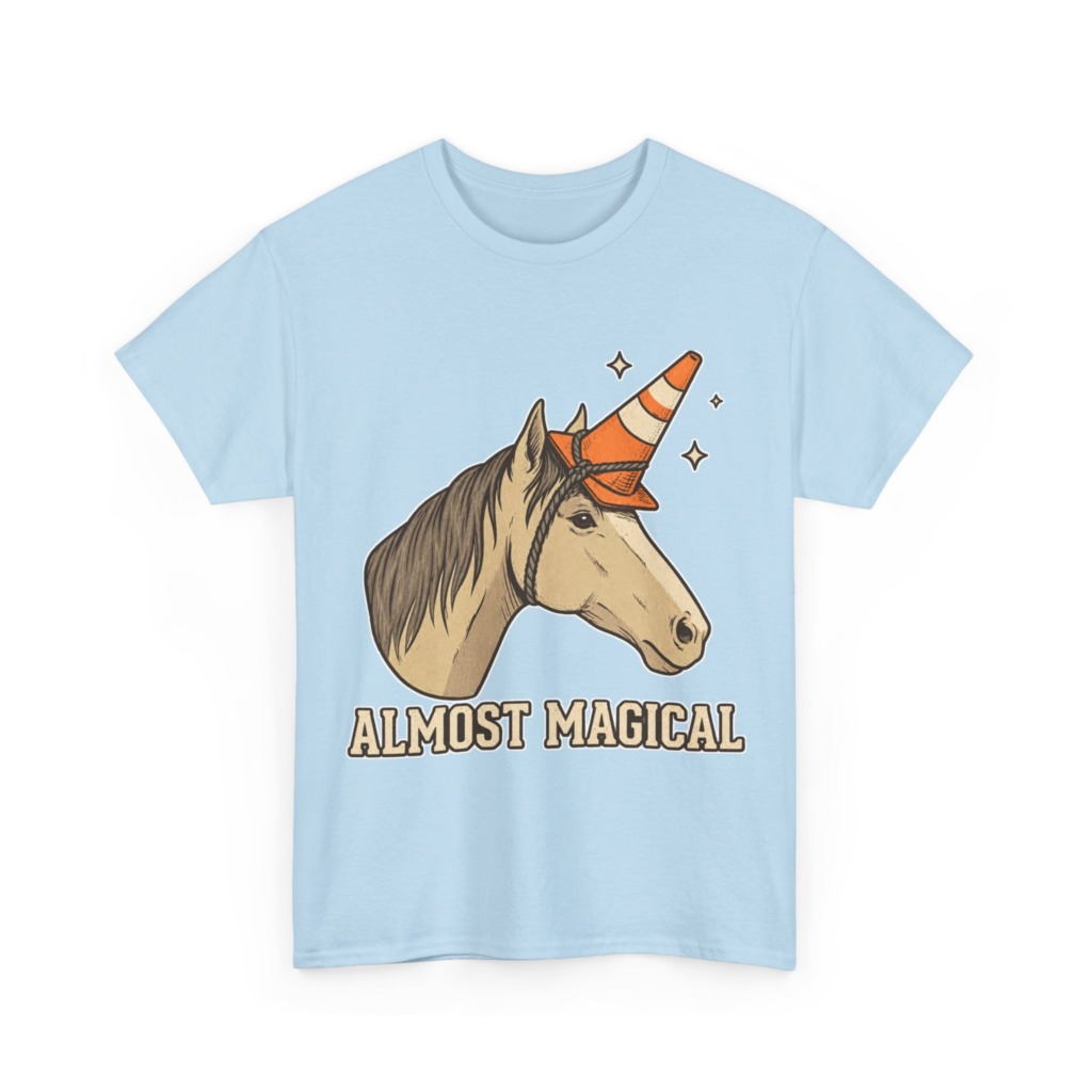 T-Shirt: Almost Magical Traffic Cone Unicorn