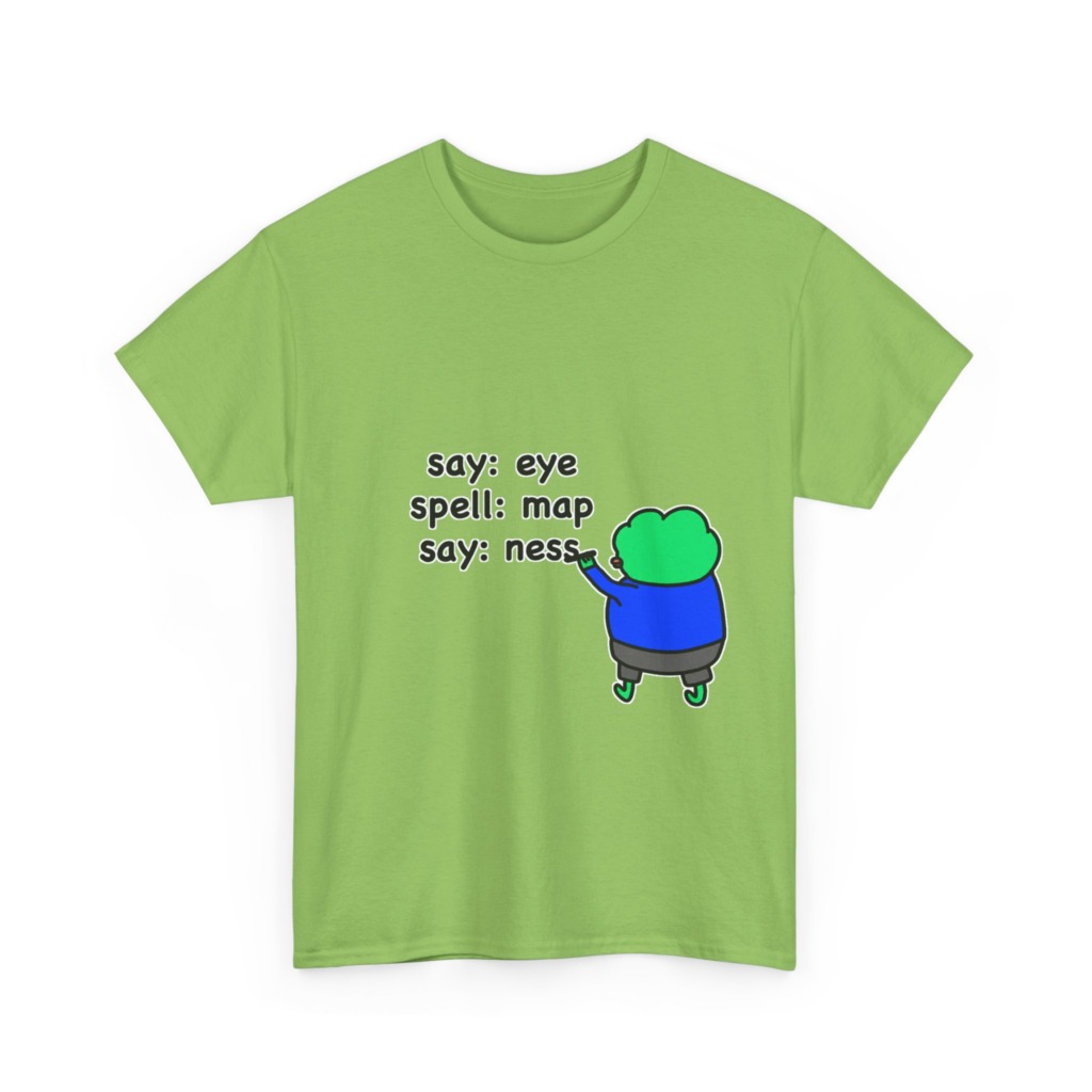 Eye Map Ness" Funny Character Graphic T-Shirt