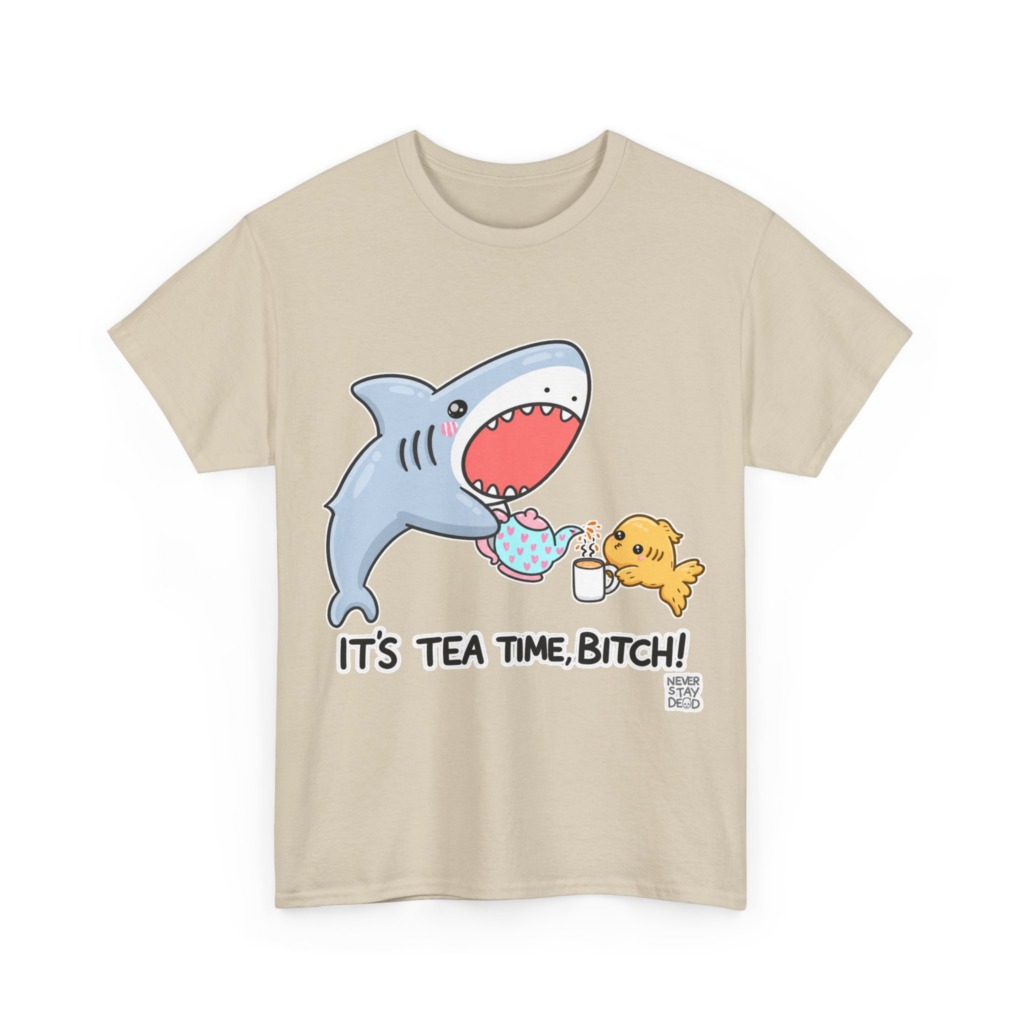 Graphic T-Shirt: Shark Tea Time, Bitch!