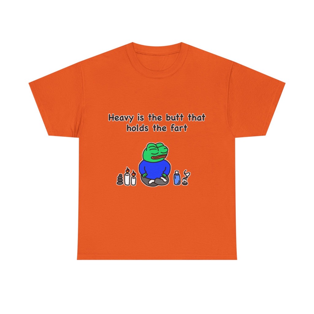 T-Shirt: Meditating Pepe Frog 'Heavy is the Butt'