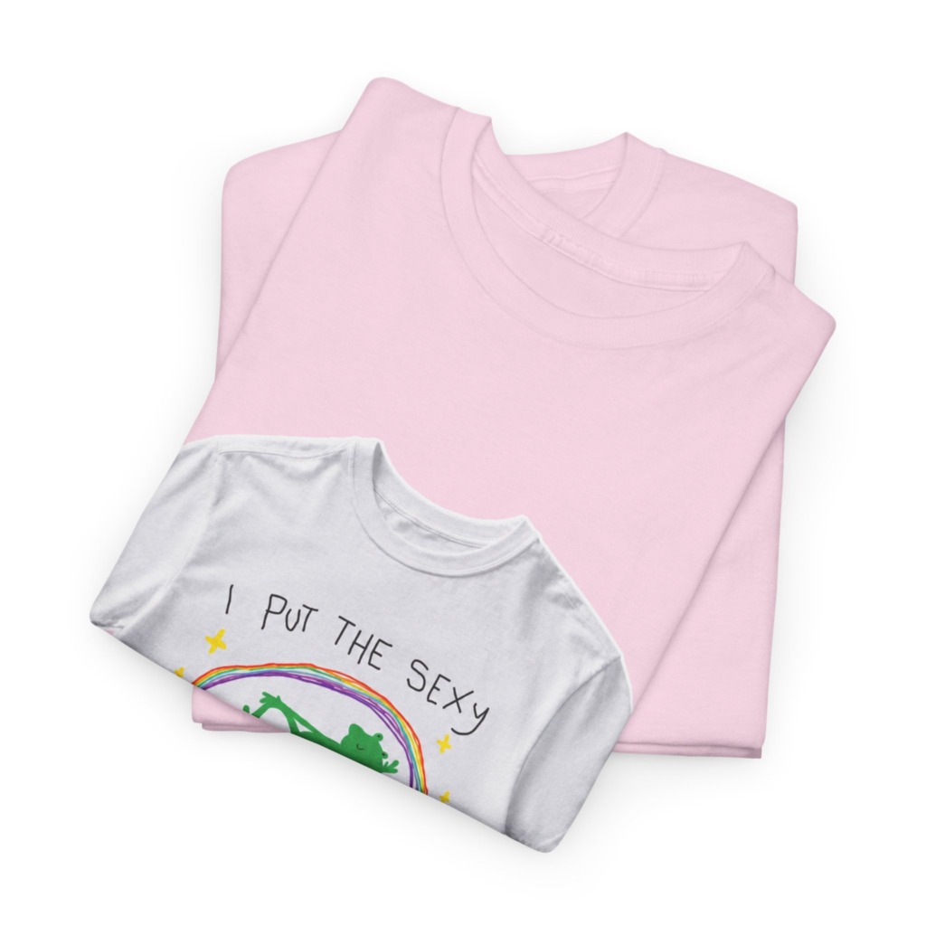 White 'I Put The Sexy In Dyslexia' Frog T-Shirt