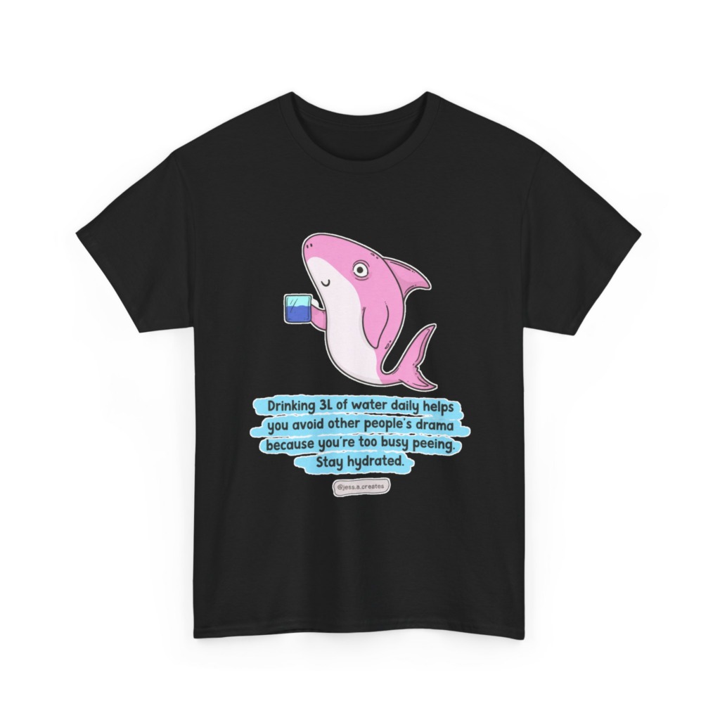 Pink Hydrated Shark Graphic Tee