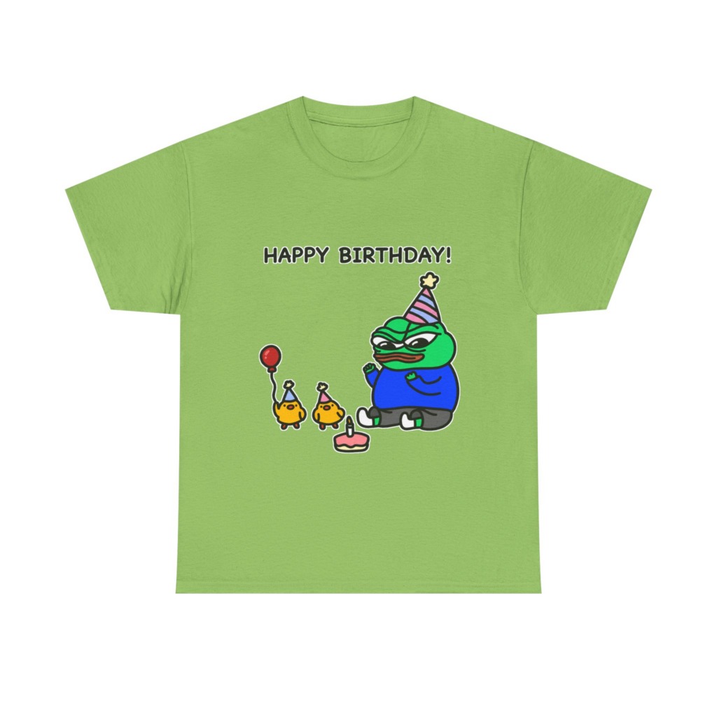 Happy Birthday Pepe Frog Party Graphic T-Shirt