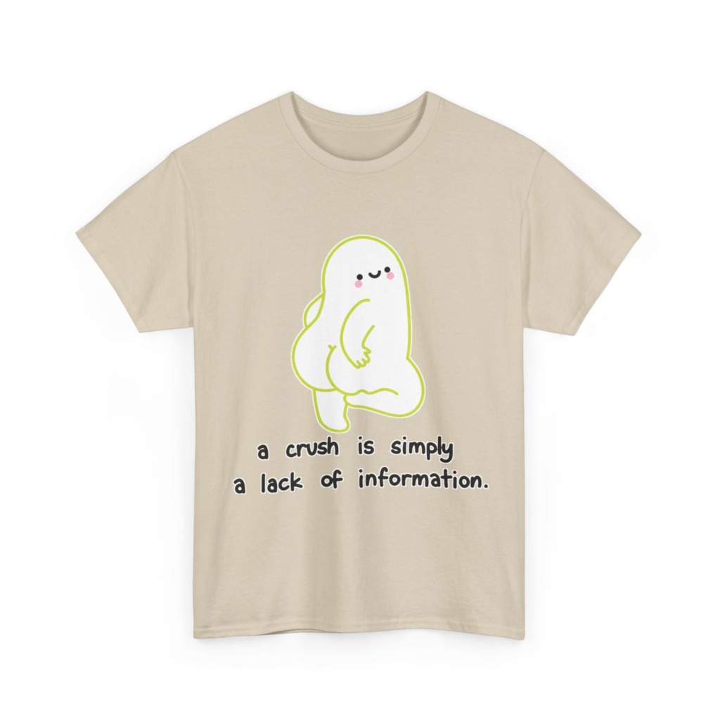 T-Shirt: Playful Green Blob 'A Crush' Quote