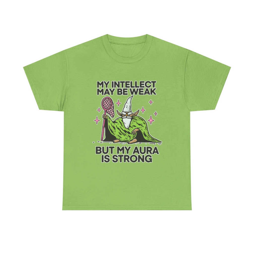 Intellect Weak Aura Strong Wizard Graphic T-Shirt