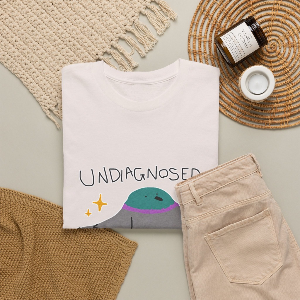 T-Shirt with Pigeon 'Undiagnosed' Graphic