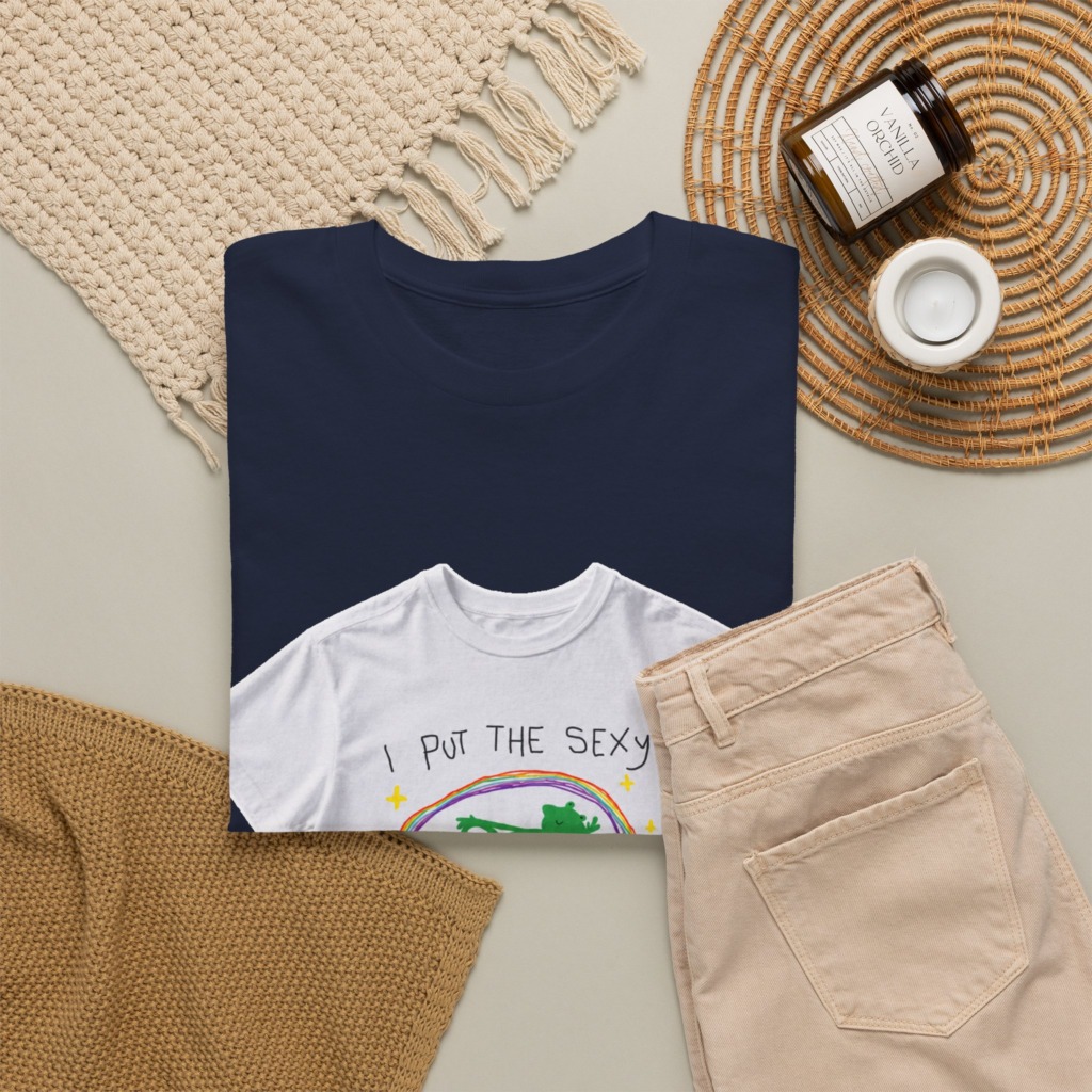 White 'I Put The Sexy In Dyslexia' Frog T-Shirt