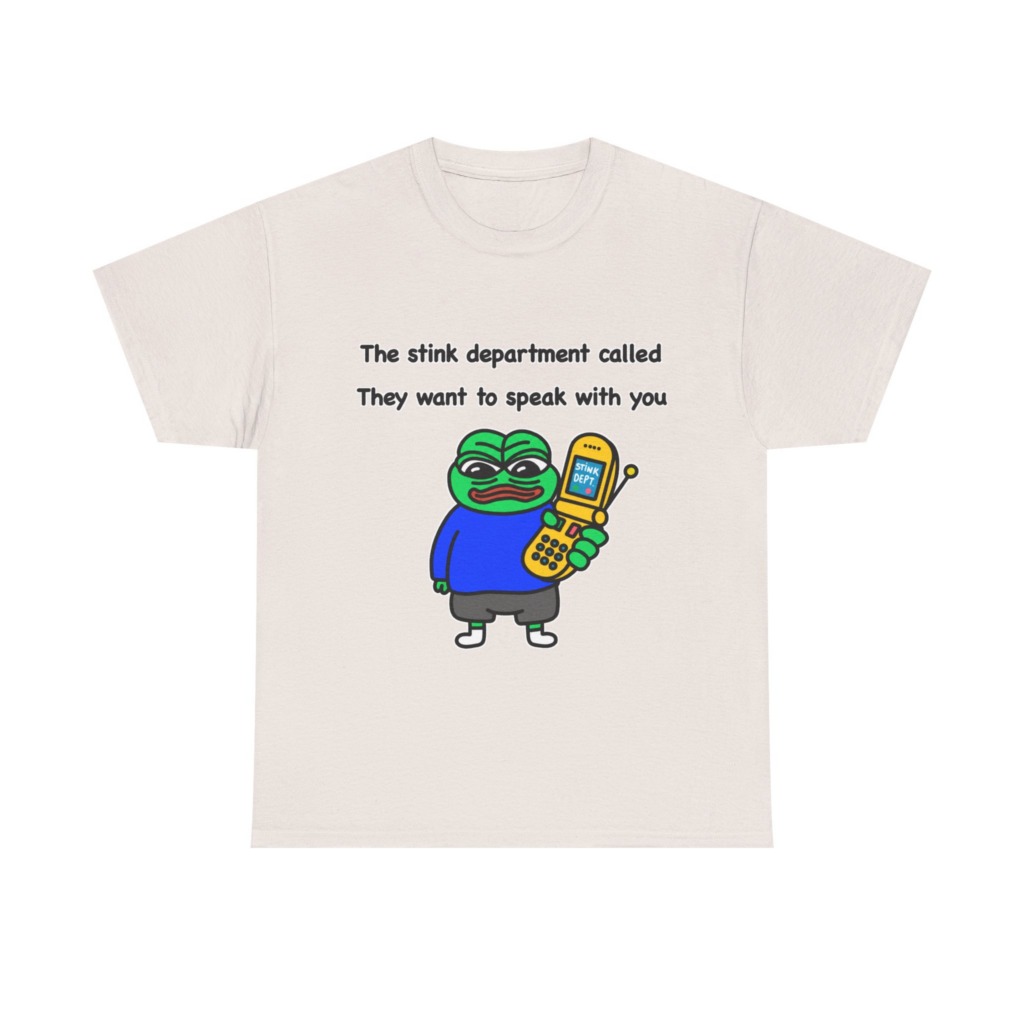 T-Shirt: Pepe Frog 'Stink Department' Call Graphic