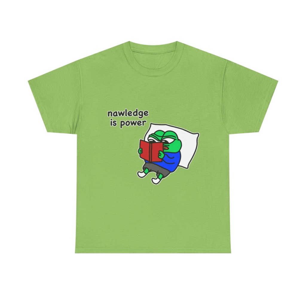 Pepe Frog 'Nawledge is Power' Graphic T-Shirt