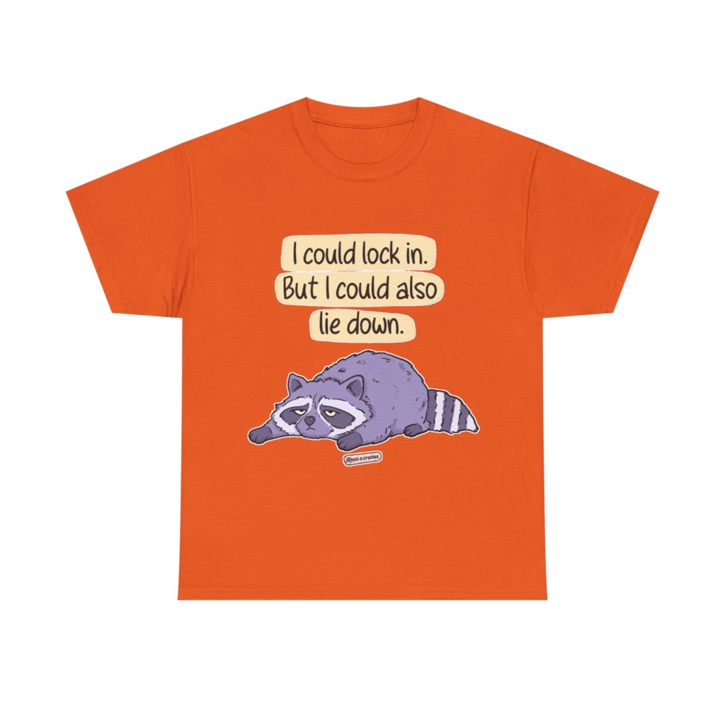 Raccoon "I Could Lie Down" Graphic Tee