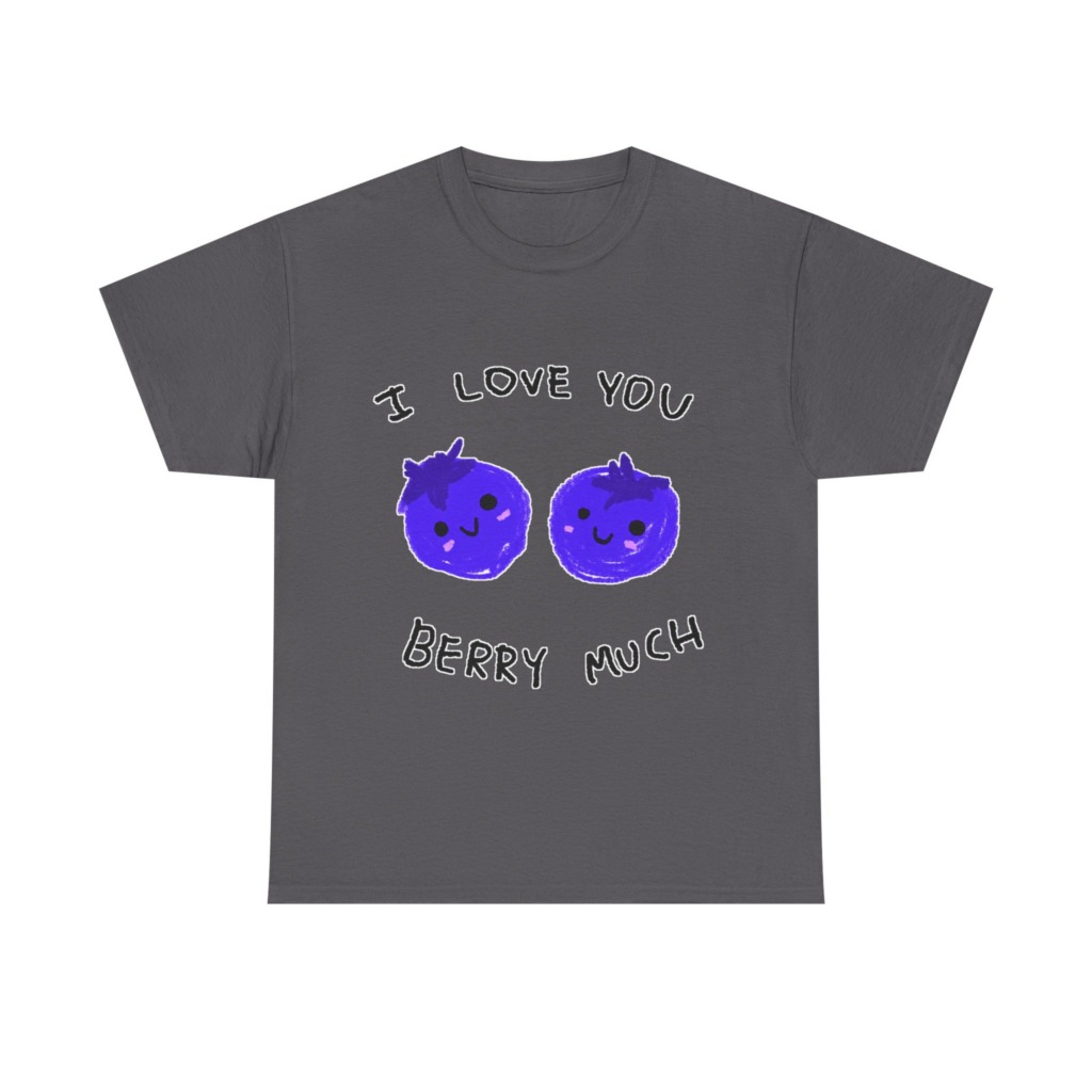 T-Shirt: Kawaii Blueberries 'I Love You Berry Much'