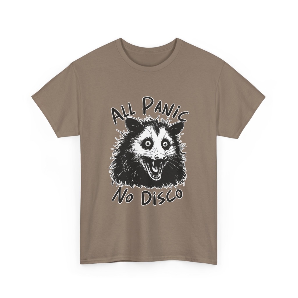T-Shirt: All Panic No Disco Opossum Graphic
