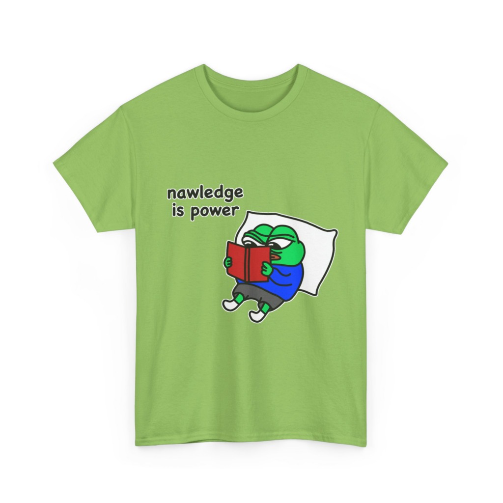 Pepe Frog 'Nawledge is Power' Graphic T-Shirt