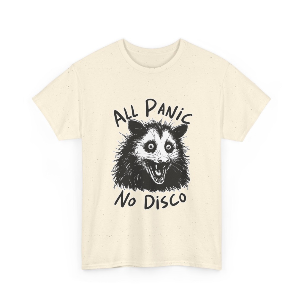 T-Shirt: All Panic No Disco Opossum Graphic
