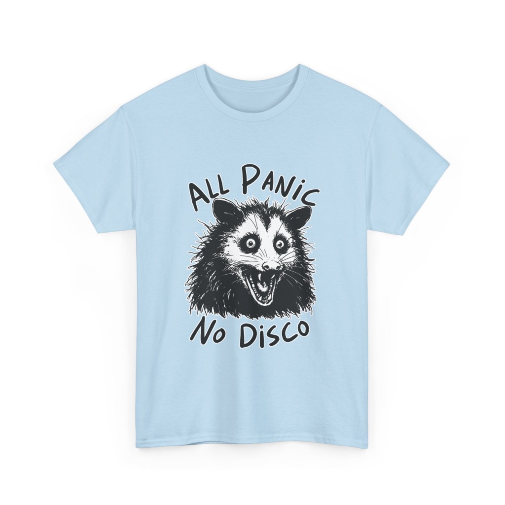 T-Shirt: All Panic No Disco Opossum Graphic